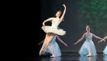 ballet dancer mid air