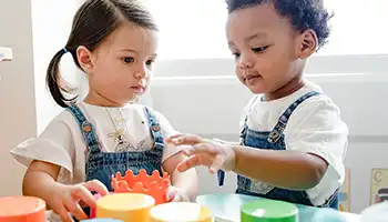 PHOTO: two children playing