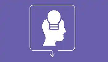 profile of a head with a light bulb on top