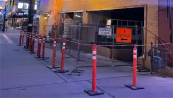 construction area on a city street