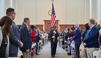 State of Metro Address, 2025, Marching in with flags