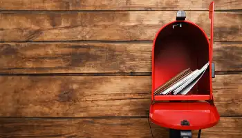 mail in a red mailbox