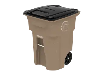 brown trash cart