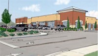 Drawing of sample building in UDO