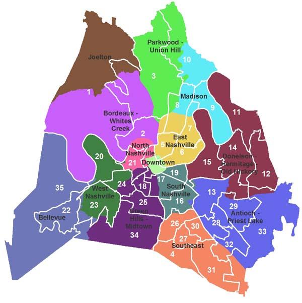 Districts and Communities of Nashville