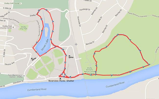 Shelby Park Course - Run/Walk
