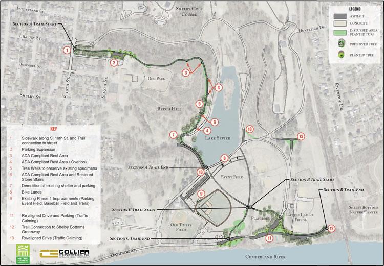 Rendering of Shelby Park Phase 2 improvements