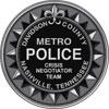 Black and White image of Metro Police patch
