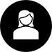 Black and white image of a cartoon human head and shoulders
