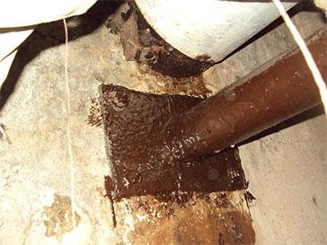 AFTER - Manhole 9 CND Slip Jt Strut to East Wall