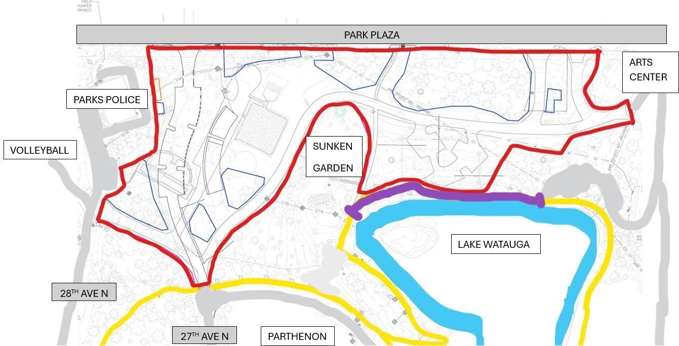 The east side of Lake Watuga is closed in Centennial Park beginning Monday, January 5th as crews remove invasive plant material and underbrush from the islands in the water.