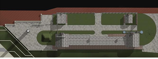 Artist rendering of the overhead view of Fort Nashboro