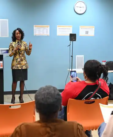 Speaker at Participatory Budget Voting Expo
