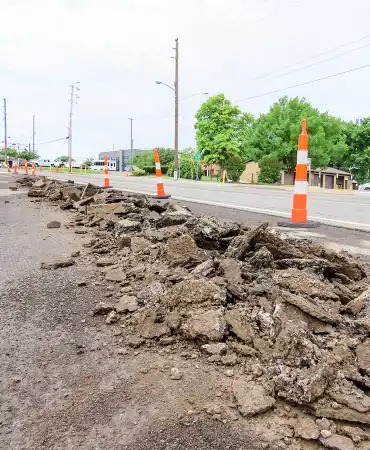 Excavating on 12th Ave South near Hawkins Street to install bioswales.
