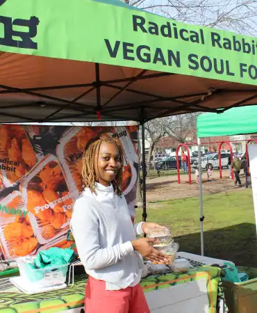 food vendor tent at Nashville Farmer's Market