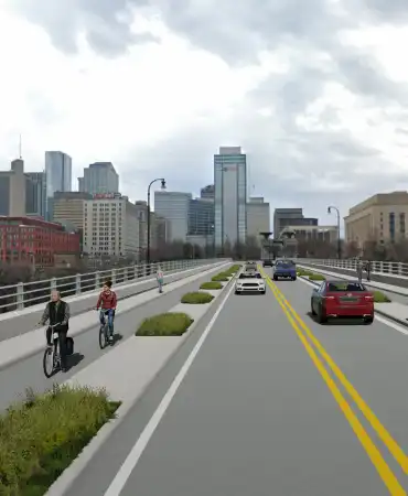 Alternative 2 Woodland St Bridge Project Rendering