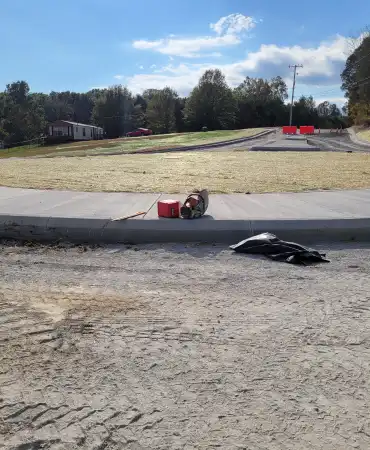 Blue Hole Road and Pettus Road roundabout in progress